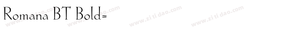 Romana BT Bold字体转换